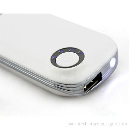 Power bank with 4,000/4,400/5,200mAh power indicators and 5 colors uses ABS material